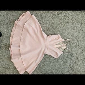 Light Pink Open Back Dress
